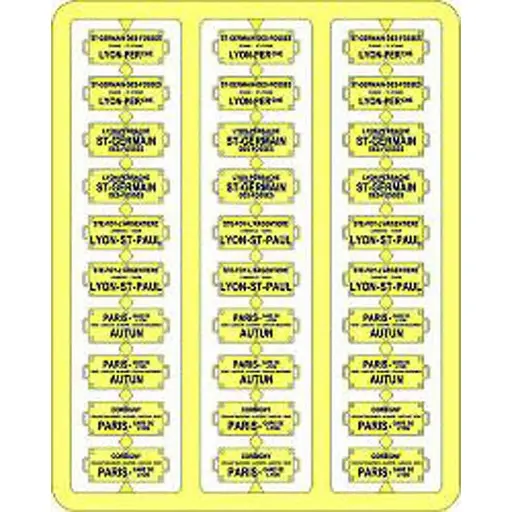 [REXB052] Plaques Itinéraires lettres rouges SUD - EST