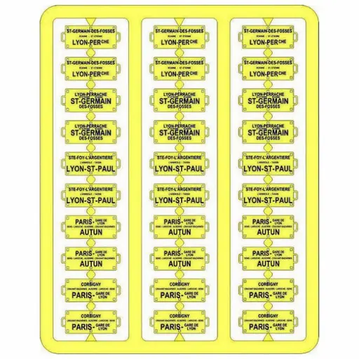 [REXB052] Plaques Itinéraires lettres rouges SUD - EST