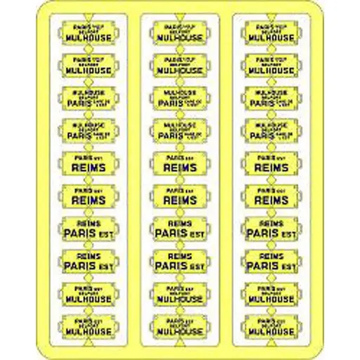 [REXB053] Plaques Itinéraires lettres rouges EST