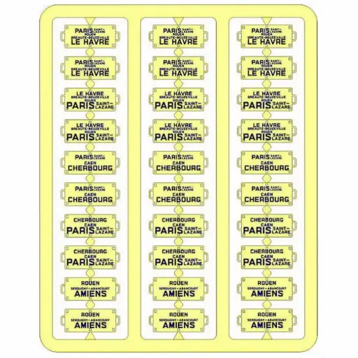 [REXB054] Plaques Itinéraires lettres rouges OUEST