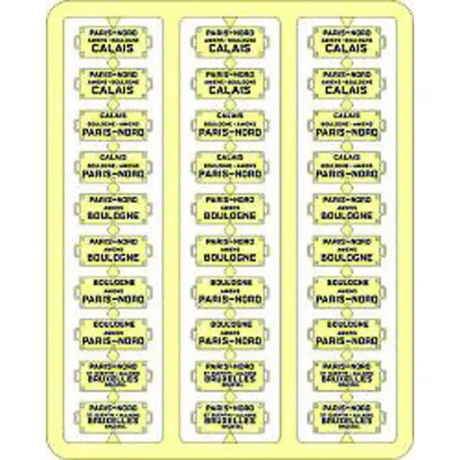 [REXB055] Plaques Itinéraires lettres rouges NORD