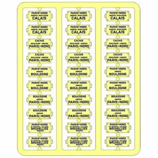 [REXB055] Plaques Itinéraires lettres rouges NORD