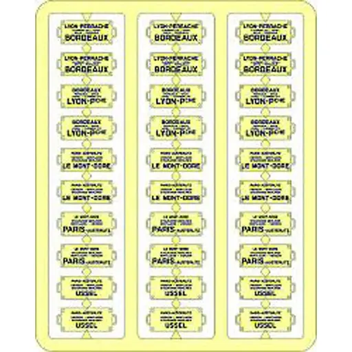 [REXB056] Plaques Itinéraires lettres bleues SUD - OUEST