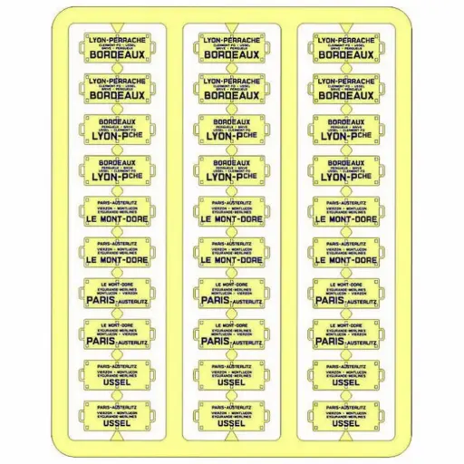 [REXB056] Plaques Itinéraires lettres bleues SUD - OUEST