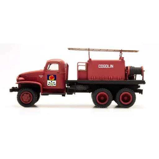 [RECB080] Camion de Pompier GMC "COGOLIN" - REE MODÈLES CB-080 - HO 1/87 - Rouge