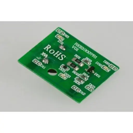 [REXB508] PCB DC/DCC avec Condensateur Feux Fin de convoi Fourgon OCEM 30 - 3 feux rouges (2 haut/1 central)