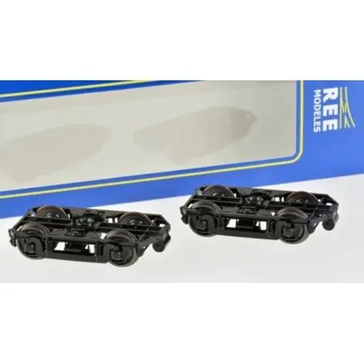 [REXB107C01] Set de 2 Bogies Y16 E - 4 boites SKF - Dynamo - Noir