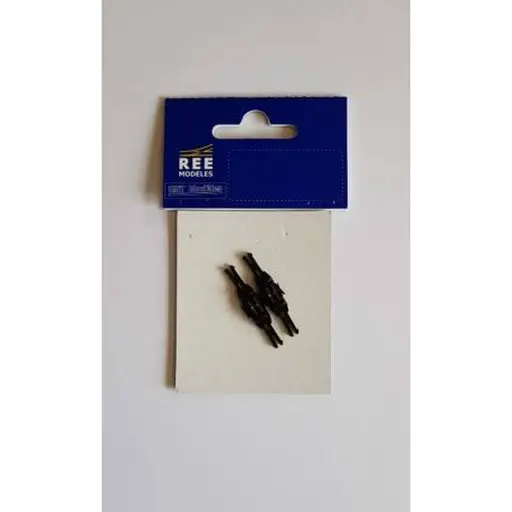 [REXB931] 2 paires d'attelages courts magnétiques norme NEM 362, 3 longueurs au choix