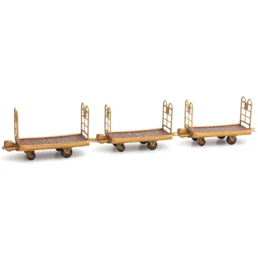 [REDE012] Coffret de trois chariots à bagages