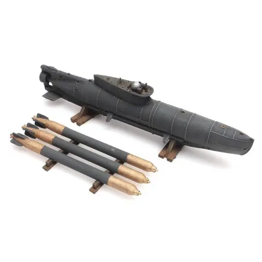 [AR387.12] Petit U-Boat Seehund + 3 Torpilles - ARTITEC 387.12 - H0 | 1:87