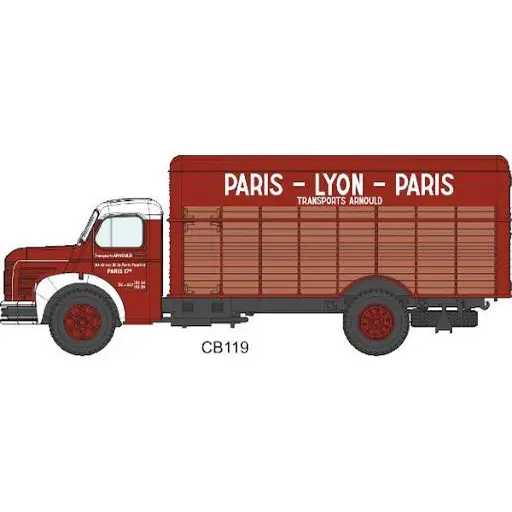 [RECB119] Camion Berliet GLC 6 Fourgon Bois TRANSPORT ARNOUD - REE MODELES CB119 - HO : 1/87