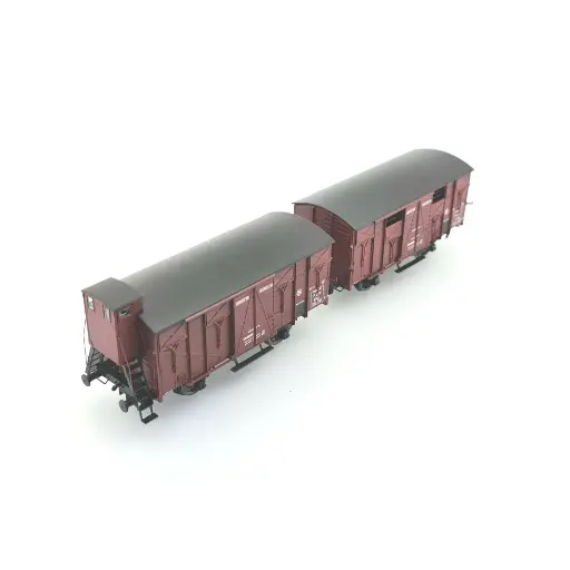 [REWB685] Set 2 wagons Couvert OCEM 19 REE Modèles WB685 - HO 1/87 - SNCF - EP II