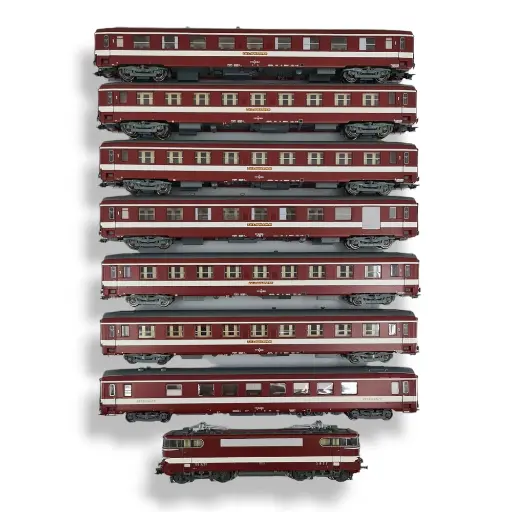 [RECM016DSAC] Set Rame Le Capitole REE Modèles CM016DSAC - HO 1/87 - SNCF - 8 Matériels roulant