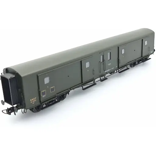 [REVB363] Fourgon à bogie Métallisé ex-PLM - Vert Avec Feux - REE MODELES VB363 - HO 1/87