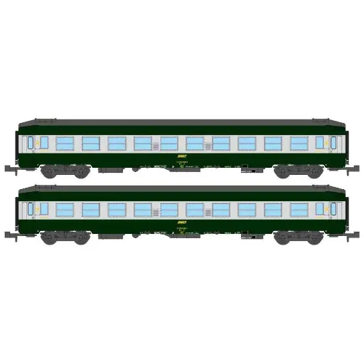 [RENW187] Coffret 2 voitures couchette B9c9x - REE Modèles NW187 - N 1/160 - SNCF - EP IV