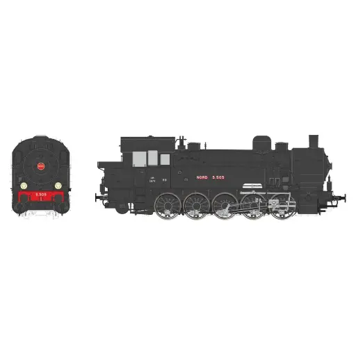 [REMBE007] Locomotive à Vapeur Ex-T16.1 Allemande NORD 5.505 - REE MODÈLES MBE-007 - HO 1/87 - SNCF - EP II - Digital Sound Fumigène - DCC/AC