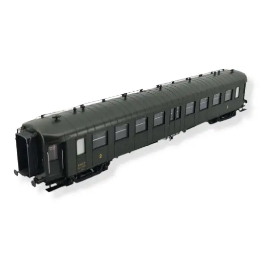 [REVB383] Une voiture OCEM RA B9 verte - REE MODELES VB383 - SNCF - HO 1/87 - Ep IIIB