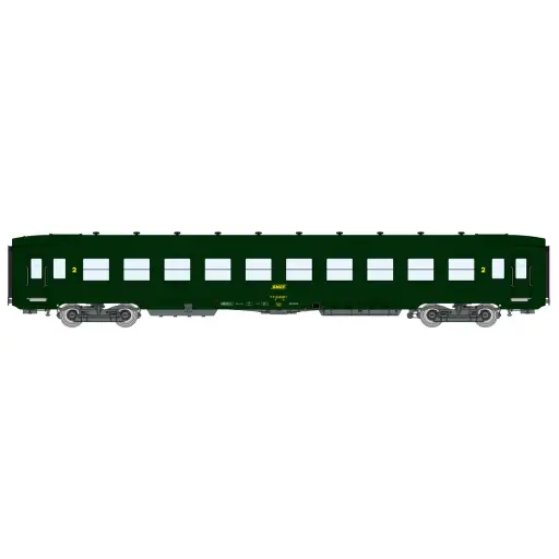 [REVB393] Une voiture DEV AO B10 U52 vert 301 - REE MODELES VB393 - SNCF - HO 1/87 - Ep IV