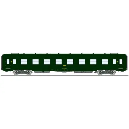 [REVB395] Une voiture DEV B8 Ex-A8 U53 vert 301 REE MODELES VB395 SNCF - HO 1/87 - Ep IV
