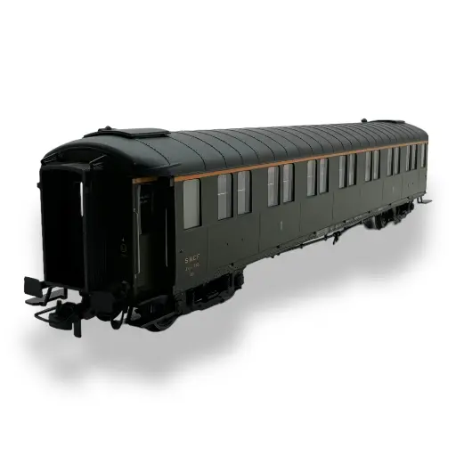 [REVB454] Voiture métallisée Ex-PLM REE Modèles VB454 vert 306 - HO 1/87 - SNCF - EP III.B