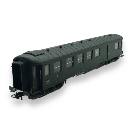 [REVB464] Voiture métallisée Ex-PLM REE Modèles VB464 vert 301 - HO 1/87 - SNCF - EP III.D