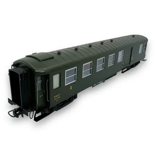 [REVB467] Voiture métallisée Ex-PLM REE Modèles VB467 vert 306 - HO 1/87 - SNCF - EP V / VI
