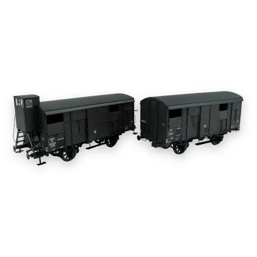 [REWB701] Coffret de 2 wagons couverts PLM 20T - Ree Modèles WB-701 - HO 1/87 - SNCF - Ep III - 2R