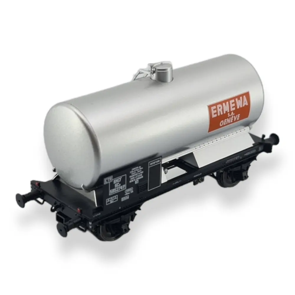 Ree modeles WB712 Wagon citerne OCEM 29, SNCF, gris châssis noir