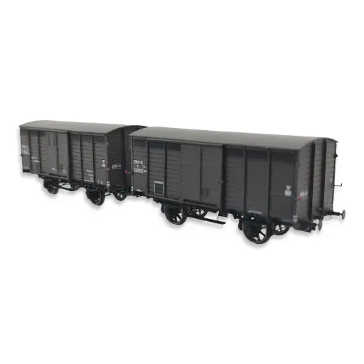 [REWB745] Set 2 Wagons primeurs ex-10T Type 2 & 3 REE Modèles WB745 - HO 1/87 - PLM - EP III