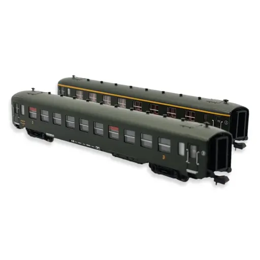 [RENW272] Set 2 Voitures voyageurs DEV AO REE Modèles NW272 - N 1/160 - SNCF - EP III