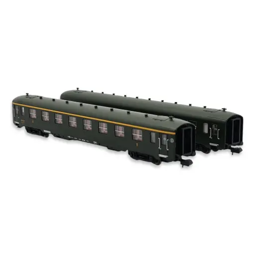 [RENW282] Set de 2 voitures voyageurs DEV AO - Ree Modèles NW-282 - N 1/160 - SNCF - Ep III - 2R