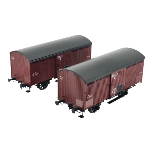 [REWB757] Set 2 Wagons primeurs 10T rouge sideros REE MODELES WB757 - PLM HO 1/87 - EP II