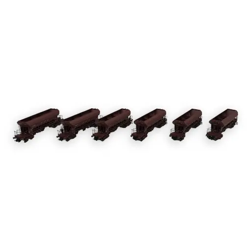 [REWB798] Set 6 wagons trémie F70 EADS REE Modèles WB798 - SGW - HO 1/87 - SNCF - EP IV