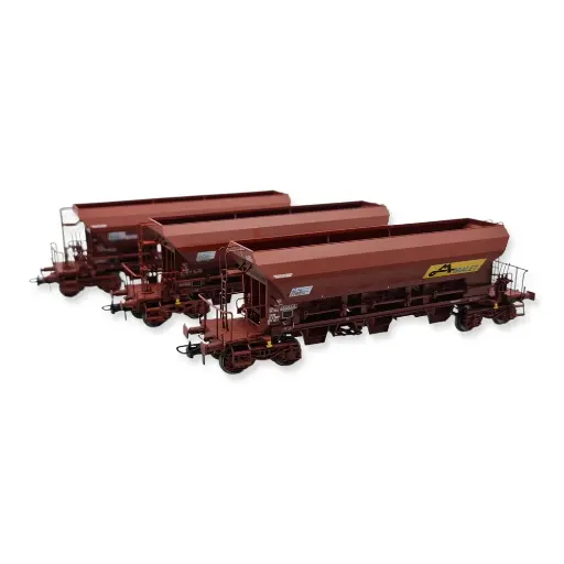 [REWB803] Set 3 wagons trémie F70 FACS - Ree Modèles WB803 - STVA / SWG / MALLET - HO 1/87 - SNCF