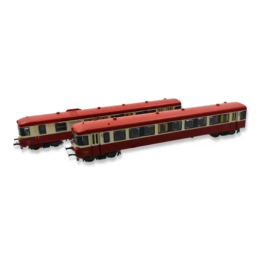 [RENW197] Autorail EAD X-4552 + Remorque XR-8334 - REE MODÈLES NW-197 - N 1/160 - SNCF - EP IV - 2e Classe - Analogique