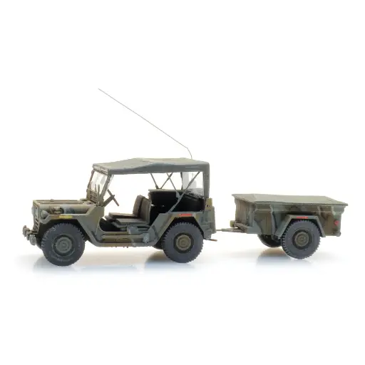 [AR6870568] Jeep US M151 avec remorque M416 - Artitec 6870568 - HO 1/87