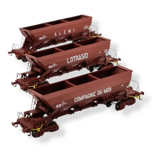 [RENW267] Set de 3 Wagons Trémies EX - REE MODÈLES NW-267 - N 1/160 - SNCF - EP IV - DC