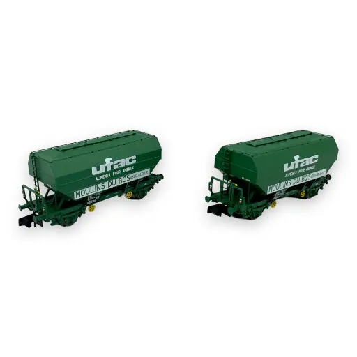 [RENW321] Set 2 wagons céréaliers - Ree Modèles NW-321 - N 1/160 - SNCF - Ep IV - 2R