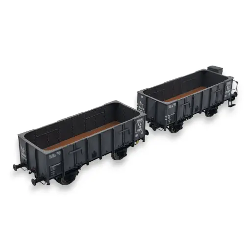 [REWB828] Pack 2 wagons tombereaux OCEM 19 REE Modèles WB828 - HO 1/87