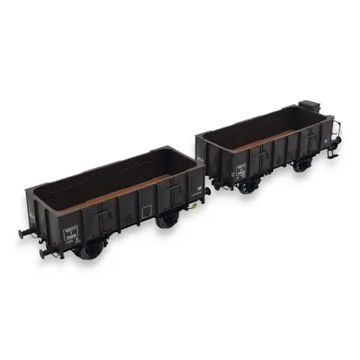 [REWB832] Pack 2 wagons tombereaux OCEM 19 REE Modèles WB832 - HO 1/87