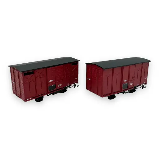 [REVM029] Set 2 wagons couverts - Ree Modèles VM-029 - HOe/HOm 1/87 - CFD - Ep III - 2R