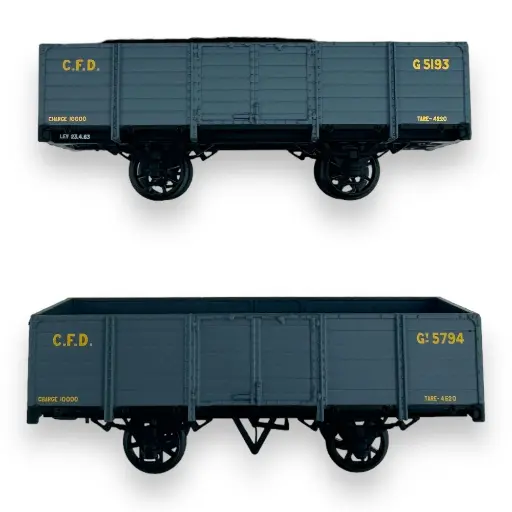 [REVM032] Set de 2 wagons tombereaux - Ree Modèles VM-032 - HO 1/87 - CFD - Ep III - 2R