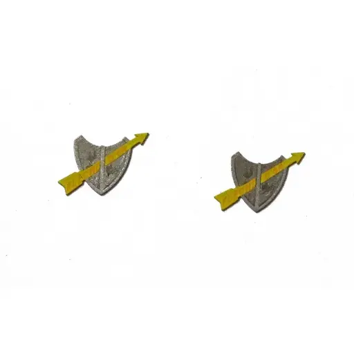 [REXB550] Set de 2 plaques flèches d'or - Ree modeles XB550 - HO 1/87