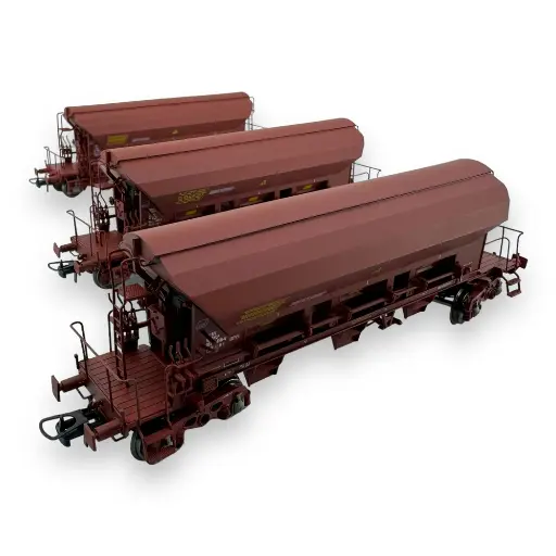 [REWB844] Set 3 Wagons Trémie T8 Tadkks REE Modèles WB844 - HO 1/87 - SNCF - EP IV-V