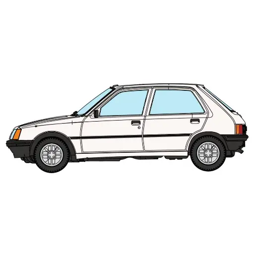 [RECB149] Voiture Peugeot 205 GE - REE MODELES CB149 - HO 1/87 - BLANCHE