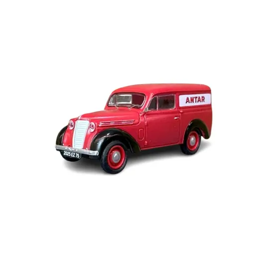 [RECB173] Voiture Renault JUVAQUATRE "ANTAR" - REE MODELES RECB173 - ROUGE - HO 1/87