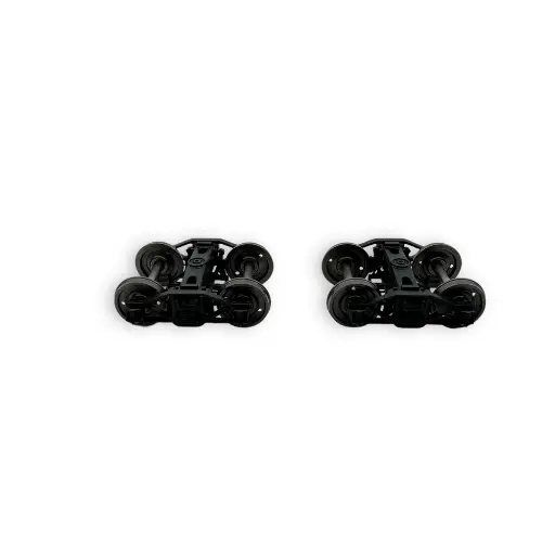 [REXB109J01] Set de deux bogies TP à roues pleines - Noir - REE Modèles XB109J01