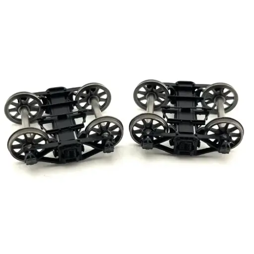 [REXB109K01] Set de deux bogies TP roues à rayon - Noir - REE Modèles XB109K01