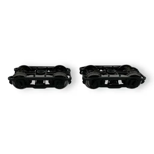 [REXB112D01] Set de deux bogies PLM type D balancier coudé - Noir - REE Modèles XB112D01