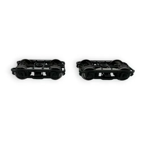 [REXB112E01] Set de deux bogies PLM type D - Noir - REE Modèles XB112E01